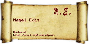 Magel Edit névjegykártya